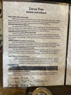 Menu photo 5 Zocca Coffee Ruidoso, NM