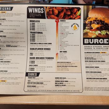 Buffalo Wild Wings - Menu side 1 - Chicken Wings Near Me - Oxford, Alabama