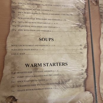 Restaurace Plzeňka - Menu feb 2023 - Czech Near Me - Prague, Puerto Rico