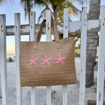 Top It Off - Pink Starfish Summer Tote--your go-to for sunny days, adding a playful pop of color to every warm-weather look. - Women's Clothing Near Me - Boston, Massachusetts