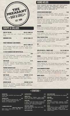 Menu photo 1 The Pheasant Blue Collar Bar and Grill Hermiston, OR Menu photo 1 The Pheasant Blue Collar Bar and Grill Hermiston, OR