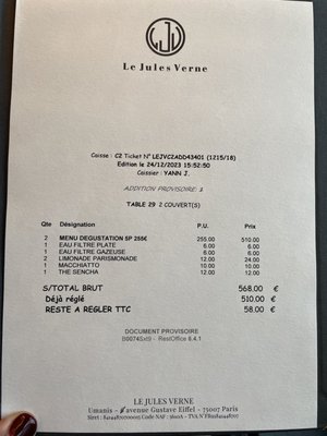 Menu photo 7 Le Jules Verne Paris, 75