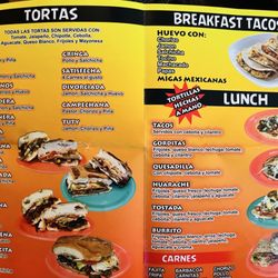 Tortas Belen - Menu