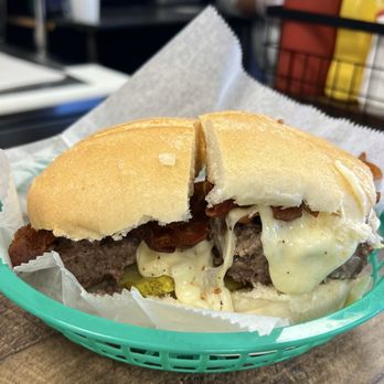 Ted's Restaurant - Double Steamed Burger add bacon - Burgers Near Me - Meriden, Connecticut