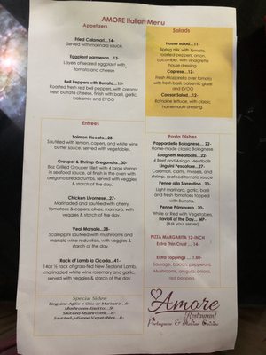 Menu photo 6 Amore Restaurant Sarasota, FL Menu photo 6 Amore Restaurant Sarasota, FL