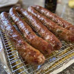 Samthong Meat Market - Spicy sausages roasted in the oven
