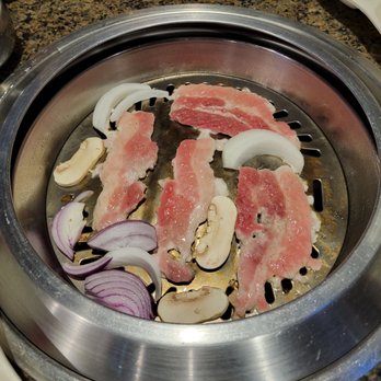 757 Korean BBQ - Pork and vegetables.on the grill. - Korean Near Me - Virginia Beach, Virginia 757 Korean BBQ - Pork and vegetables.on the grill. - Korean Near Me - Virginia Beach, Virginia