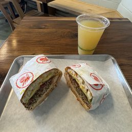 Drink: Arnold Palmer Food: Club Drink: Arnold Palmer Food: Club