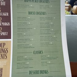 Mona Vale Golf Club - Menu