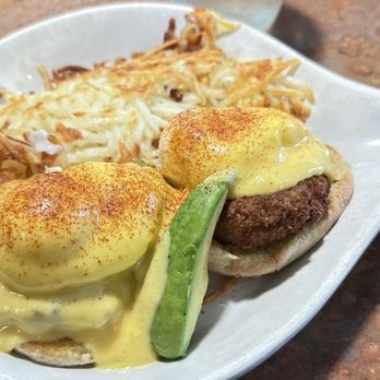 Huckleberry's - Crab Cake Benedict - Breakfast & Brunch Near Me - Roseville, California Huckleberry's - Crab Cake Benedict - Breakfast & Brunch Near Me - Roseville, California
