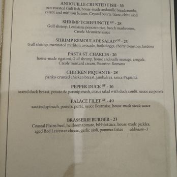 Palace Café - Menu - Cajun/Creole Near Me - New Orleans, Louisiana Palace Café - Menu - Cajun/Creole Near Me - New Orleans, Louisiana
