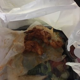 Chicken fingers in wax paper? Really?!? Chicken fingers in wax paper? Really?!?