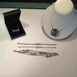 Stuart Tanenbaum Jewelry Design - Silver name necklace, Silver single and multi-strand name bracelets, Silver monogram necklace