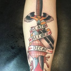 76 Tattoo - Death Before Decaf by David A Steele