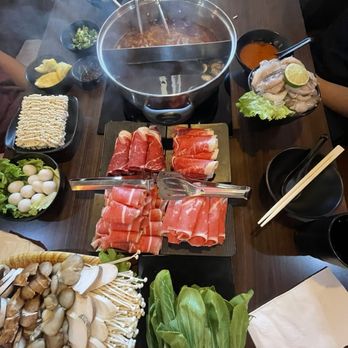 Sichuan Hot Pot - We also got the mushroom combo, bok choy, quail eggs, and squid. - Hot Pot Near Me - Fresno, California Sichuan Hot Pot - We also got the mushroom combo, bok choy, quail eggs, and squid. - Hot Pot Near Me - Fresno, California