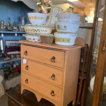 Back In Time Antiques - Pyrex and tiny dresser - Used, Vintage & Consignment Near Me - Redlands, California