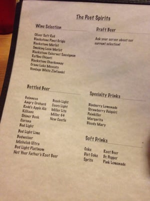 Menu photo 1 The Post Tell City, IN