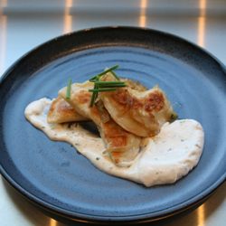 Old River Tap And Social - PAN-SEARED PIEROGIES