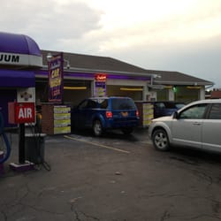 Touch Free Automatic Car Wash - look for the purple neon sign
