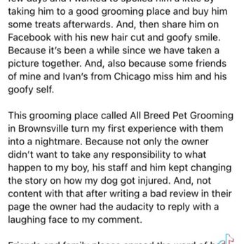 All Breed Pet Grooming - Incident - Pet Services Near Me - Brownsville, Texas All Breed Pet Grooming - Incident - Pet Services Near Me - Brownsville, Texas