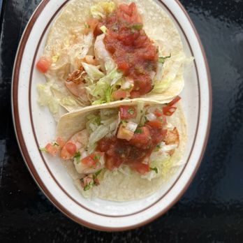 La Playa Mexican Restaurant - Shrimp tacos withe corn tortillas. - Mexican Near Me - Fort Bragg, California