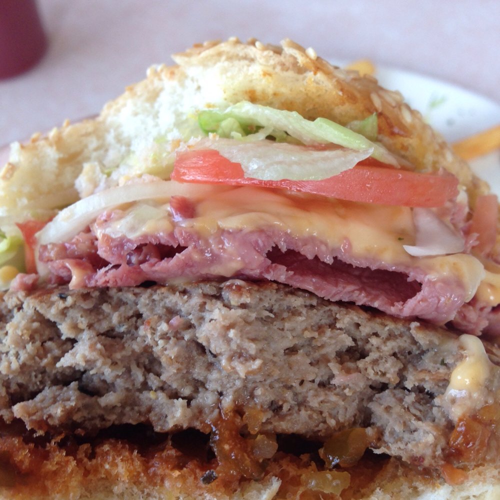 Old Caboose Restaurant & Pub - Hobo Burger; beef patty with corn beef. - Pubs Near Me - Clearwater, British Columbia Old Caboose Restaurant & Pub - Hobo Burger; beef patty with corn beef. - Pubs Near Me - Clearwater, British Columbia