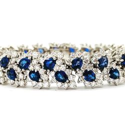 Michele's Estate Jewelry and Silver - Tiffany Diamond and Sapphire bracelet