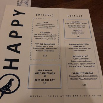 Kahlo - Happy hour menu - New Mexican Cuisine Near Me - New York, New York