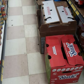 Tian Phat Asian Grocery - Tight shelves and boxes on the floor which makes it even more tight. - Grocery Near Me - Halifax, Nova Scotia