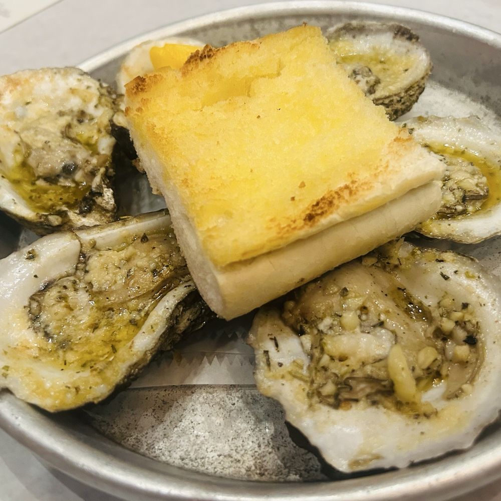 Half Shell Oyster House - 1/2 dozen charbroiled oysters ($15) very good - Seafood Near Me - Biloxi, Mississippi Half Shell Oyster House - 1/2 dozen charbroiled oysters ($15) very good - Seafood Near Me - Biloxi, Mississippi