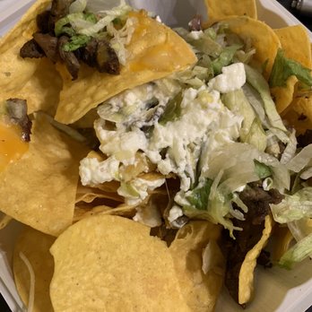Burrito Express - Very terrible carne asada nachoes. - Mexican Near Me - Milpitas, California