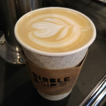 Bibble & Sip - Lavendar latte they did art even when it will be covered. - Coffee & Tea Near Me - New York, New York