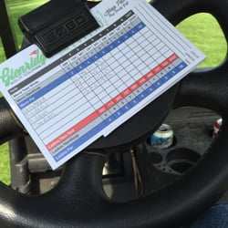 Glenridge Golf Course - Scorecard, golfer, and beverage.