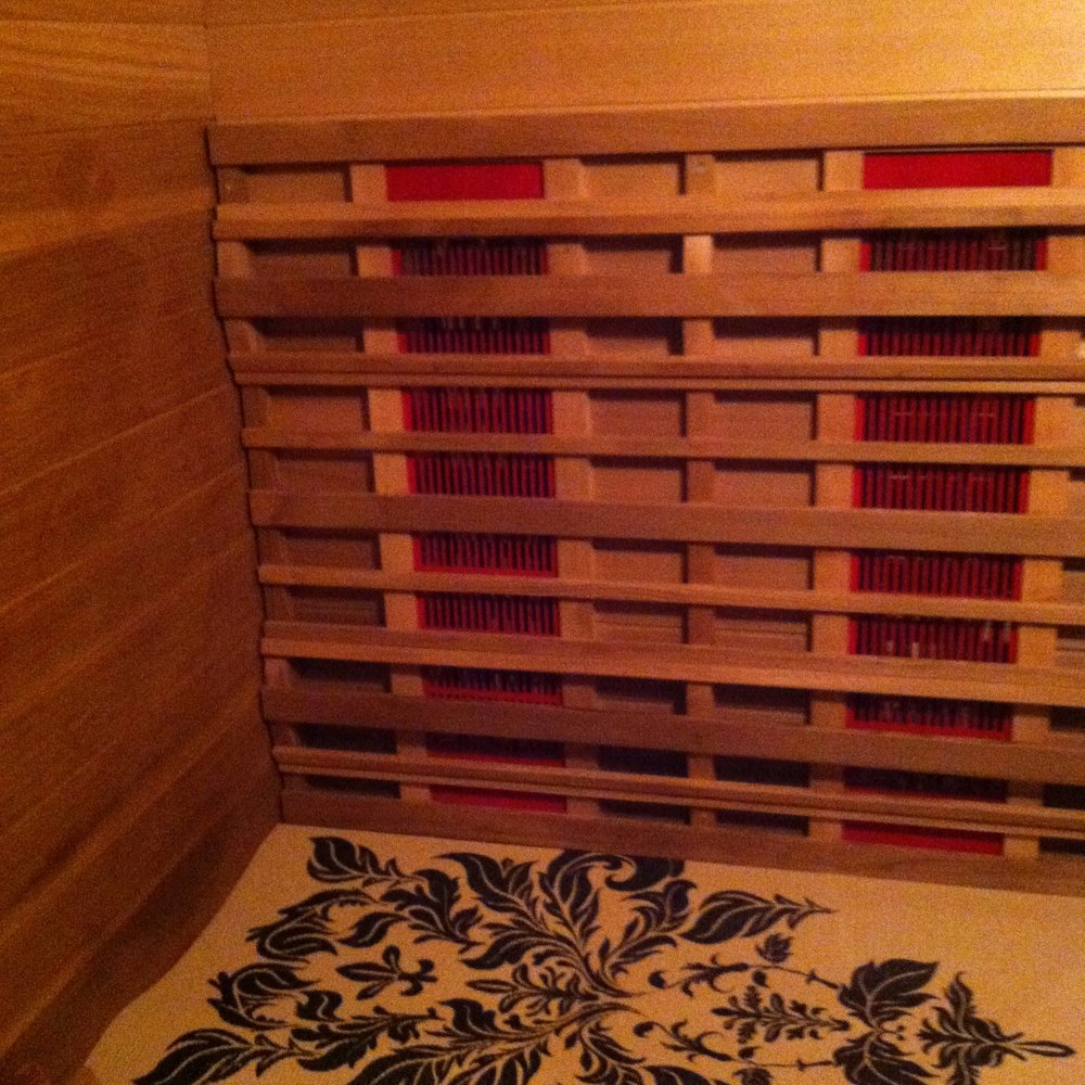 The Healing Room - Sauna benches covered with yoga mats for easy cleaning. Hygiene is top priority - Massage Therapy Near Me - San Diego, California The Healing Room - Sauna benches covered with yoga mats for easy cleaning. Hygiene is top priority - Massage Therapy Near Me - San Diego, California