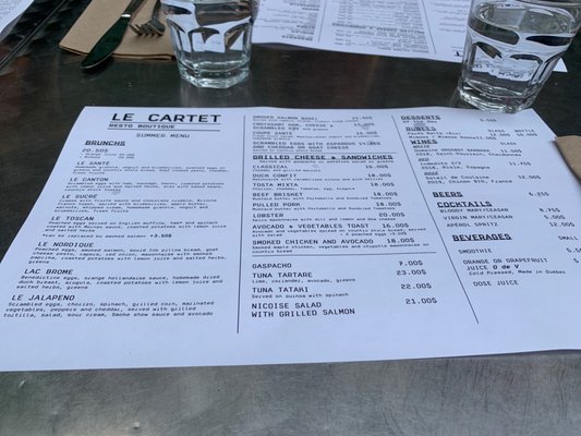 Menu photo 4 Le Cartet Montreal, QC Menu photo 4 Le Cartet Montreal, QC