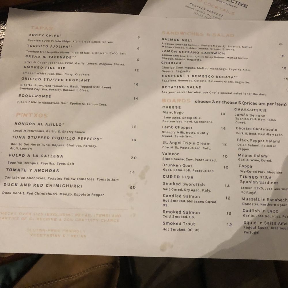 The Wine Collective - Menu - Wine Tasting Room Near Me - Baltimore, Maryland