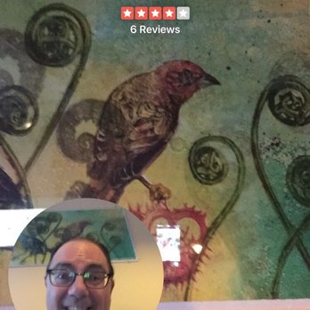 Fiddlehead Bistro - Wall decor' with happy patron! - New American Near Me - Saranac Lake, New York Fiddlehead Bistro - Wall decor' with happy patron! - New American Near Me - Saranac Lake, New York