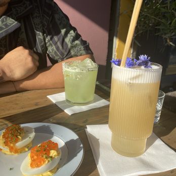 La Fe - Bland but pretty cocktails and deviled eggs (1 egg!!) - Lounges Near Me - Los Angeles, California
