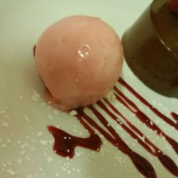 Truffles Restaurant - Chocolate Delice with Raspberry sorbet