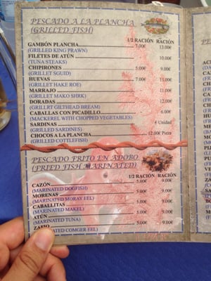 Menu photo 6 El Rincón de la Morena Cádiz, CA