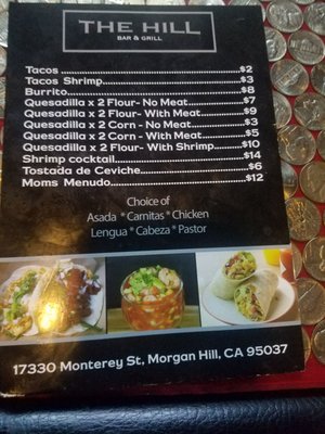 Menu photo 3 The Hill Bar & Grill Morgan Hill, CA Menu photo 3 The Hill Bar & Grill Morgan Hill, CA