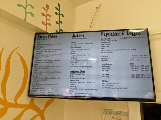 Menu photo 5 Vibras Juice Bar Lone Pine, CA