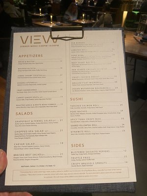 Menu photo 3 VIEW Restaurant & Lounge Newport Beach, CA