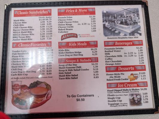 Menu photo 2 Maid-Rite Dubuque, IA