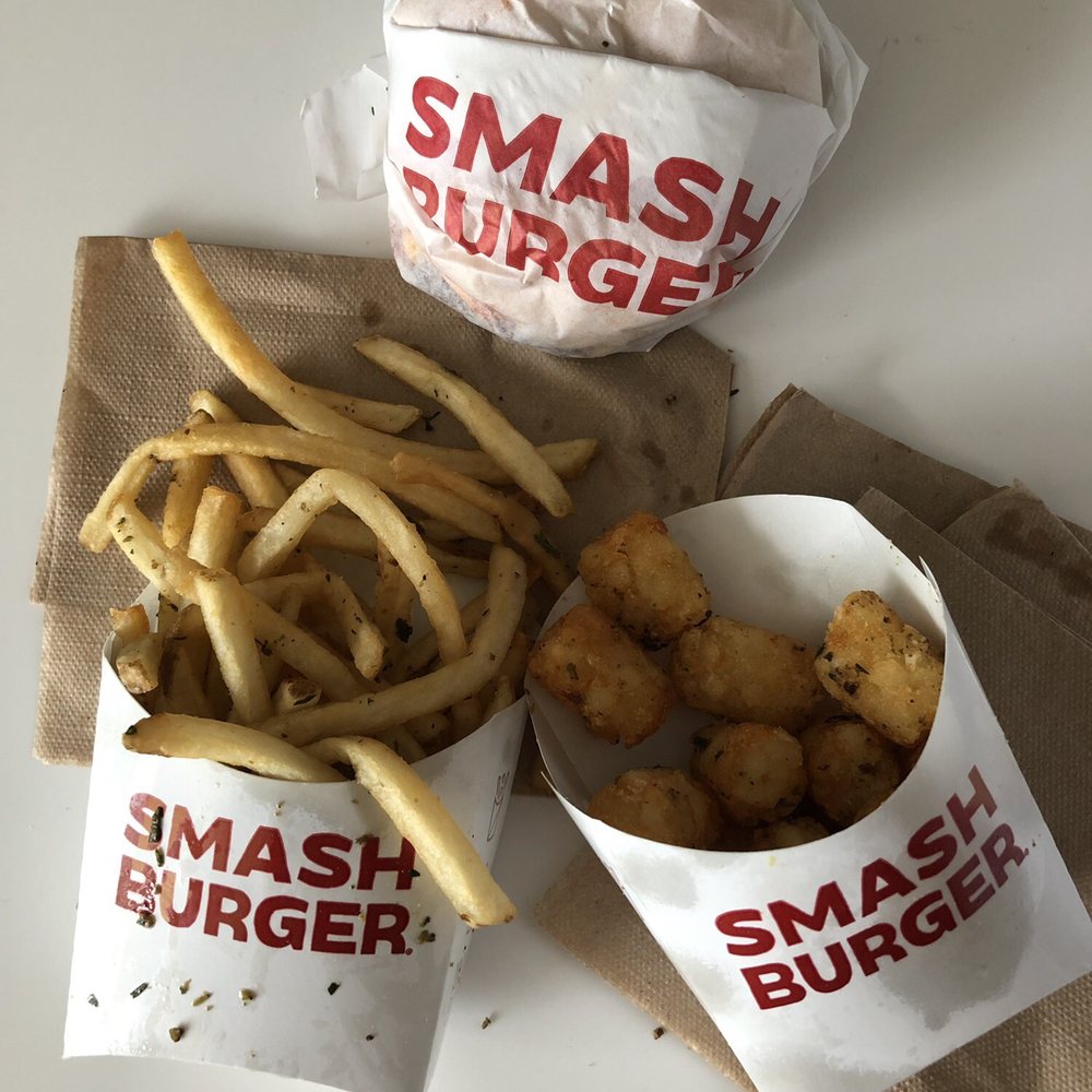 Smashburger - $3.59 per side... they don't fill the tots up apparently, but they filled the fries up. - Burgers Near Me - Chesapeake, Virginia Smashburger - $3.59 per side... they don't fill the tots up apparently, but they filled the fries up. - Burgers Near Me - Chesapeake, Virginia