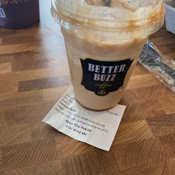 Better Buzz Coffee San Marcos - Orderer a large split into two small cups, bot what I got. - Coffee & Tea Near Me - San Marcos, California Better Buzz Coffee San Marcos - Orderer a large split into two small cups, bot what I got. - Coffee & Tea Near Me - San Marcos, California