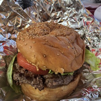 Z-Burger - Hamburger (single-patty) w/lettuce, tomatoes, grilled onions, sautéed mushrooms. Bun was incredible - look at thickness of the bottom layer! - Burgers Near Me - Beltsville, Maryland Z-Burger - Hamburger (single-patty) w/lettuce, tomatoes, grilled onions, sautéed mushrooms. Bun was incredible - look at thickness of the bottom layer! - Burgers Near Me - Beltsville, Maryland
