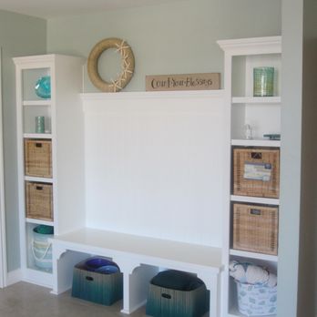Morgan Lloyd Interiors - Custom designed entry bench for beach front condo - Interior Design Near Me Morgan Lloyd Interiors - Custom designed entry bench for beach front condo - Interior Design Near Me