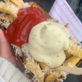 Fabel Friet - Truffle mayo, Parmesan, ketchup. Lives in my dreams now - Friterie Near Me - Amsterdam, New Hampshire Fabel Friet - Truffle mayo, Parmesan, ketchup. Lives in my dreams now - Friterie Near Me - Amsterdam, New Hampshire