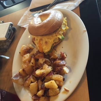 Eggs Up Grill - Western egg sandwich with homefries - Breakfast & Brunch Near Me - Myrtle Beach, South Carolina